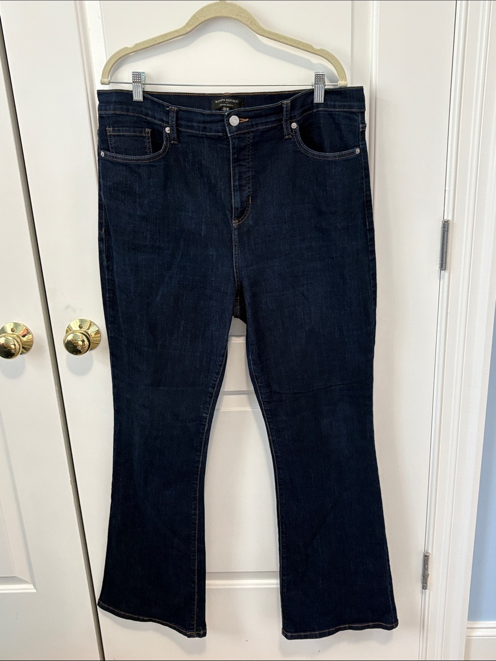 Banana Republic Factory Dark Indigo High-Rise Flare Jeans